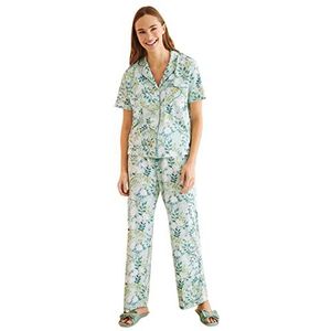 women'secret Pyjama-set voor dames, groene print, S