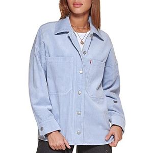 Levi's Women's The Belted Faux Leather Moto Jacket (Regular & Plus Size), Dusty Blue, X-Small