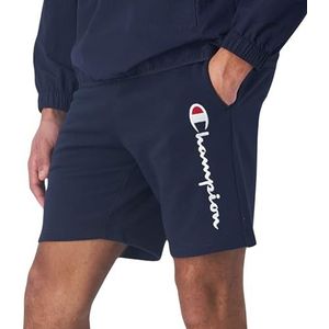Champion Legacy Icons Pants - Contrast Logo Powerblend Terry Bermuda Shorts, Marineblauw, XXL Heren SS24, Navy Blauw, XXL
