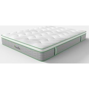 Novilla Matras 140x200 pocketvering hardheid H2 H3 Boxspring Mattress Oeko Tex gecertificeerd hybride matras middelhard rolmatras hoogte 20cm