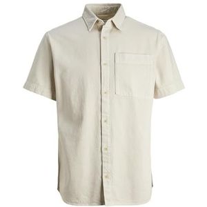 JACK & JONES Jjicreek Jjshirt S/S Wi 075 Sn, ecru, XL