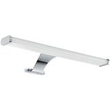 EGLO Vinchio Led-spiegellamp, 1 lichtpunt, badkamerlamp van staal en kunststof, in chroom en wit, IP44, lengte 40 cm