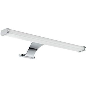 EGLO Vinchio Led-spiegellamp, 1 lichtpunt, badkamerlamp van staal en kunststof, in chroom en wit, IP44, lengte 40 cm