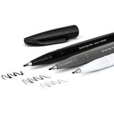 Sign Pen Brush ""Shadow Edition"" vezelpen met penseelachtige punt, set van 3, zwart/grijs/lichtgrijs