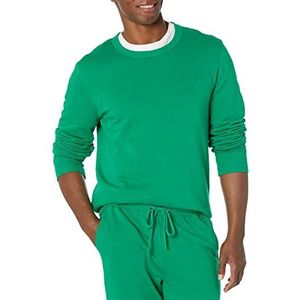 Amazon Essentials Heren lichtgewicht Franse badstof sweatshirt met ronde hals (verkrijgbaar in groot en lang), groen, M
