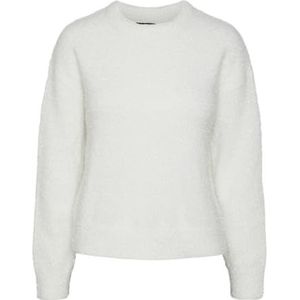 PIECES Dames Pcsnow Ls O-Neck Knit, cloud dancer, XL
