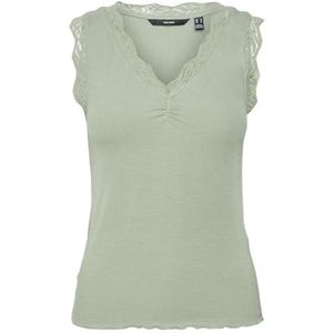 VERO MODA Dames Vmrosi Sl V-hals JRS Top, Hedge Green, M