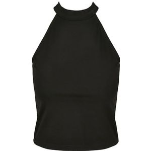 Build Your Brand Dames Dames Turtleneck Short Top T-Shirt, zwart, L