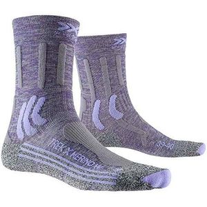 X-Socks Trek X Merino Dames Sokken Grey Purple Melange/Grey Melange, S