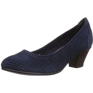 Jana 22301, Dames Pumps & Hakken met gesloten teen, Blauwe Marine Suede, 18.5 EU