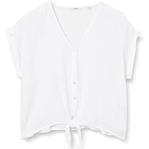 MUSTANG Damesstijl Elsa Knotted Blouse Blouse, General White 2045, 42, Algemeen Wit 2045, 42