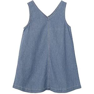 NAME IT Girl's NKFFRIDA SL Loose DNM Dress 2717-IP F jurk, Medium Blue Denim/Stripes: White, 164, Medium Blue Denim/Stripes: wit, 164 cm