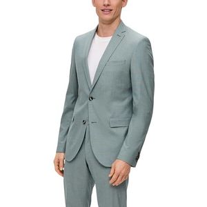 Blazer - Mélange - Slim Fit - Gedeeltelijk Gevoerd