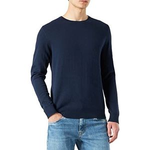 JACK & JONES Gebreide trui met ronde hals, effen gebreide trui met ronde hals, navy blazer, L