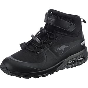 KangaROOS Kx-Hydro Sneakers voor kinderen, uniseks, Jet Black Steel Grey, 25 EU