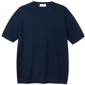 Diana Studio, T-shirt voor heren, 100% katoen, korte mouwen, casual fit, blauw/marineblauw, XXL