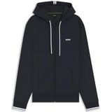 BOSS - Hoodie - Katoenmix - Met Rits en Streepdetails