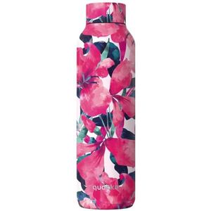 Quokka Thermosfles, roestvrij staal, robuust, Pink Bloom, 850 ml