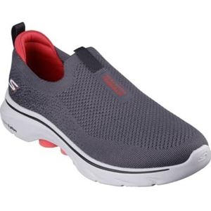 Skechers Heren GO Walk 7 Sneakers, houtskool en zwart textiel, 43 EU, Houtskool en Zwart Textiel, 44 EU