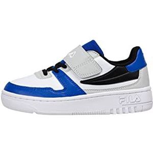 FILA FXVENTUNO Velcro Kids Sneakers, Gray Violet Lapis Blue, 34 EU