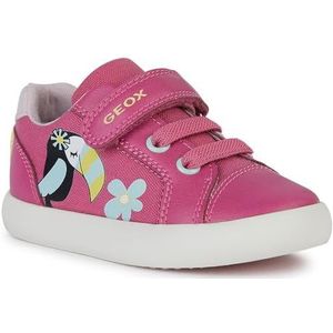 Geox B GISLI Girl C Sneakers voor baby's, fuchsia/LT Yellow, 20 EU, Fuchsia Lt Geel, 20 EU