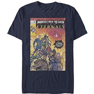 Marvel The Eternals - VINTAGE STYLE COMIC COVER Unisex Crew neck T-Shirt Navy blue S