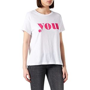 Teddy Smith Dames T-shirt T-You MC - dames, Wit een, S
