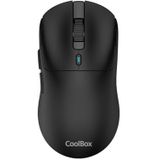 Coolbox - W03 Draadloze Muis - Zwart - Ergonomisch Ontwerp - 10.000 DPI