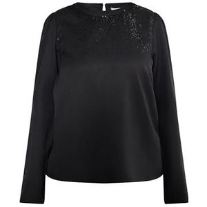 risa Damesblouse, zwart, XXL