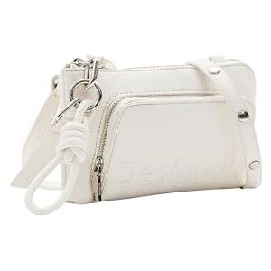 Desigual Women's Mone_Half Logo 24 L Tri-Fold Wallet, White, wit, 20