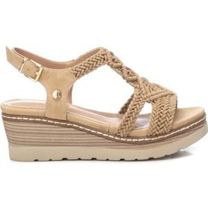 XTI 14283804 sandalen met sleehak voor dames, Beige 46, 37 EU