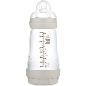 MAM Anti-kolische babyfles, 2-4 maanden, 260 ml, met speen met 2 middelgrote doorstroming van siliconen, gemakkelijk aan te nemen, zelfsteriliserend en gemakkelijk te reinigen, Easy Start Anti-Colic,