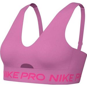 Nike Dames Bra W Np Indy Plunge Bra, Playful Pink/Alchemy Pink/White, FQ2653-675, XS