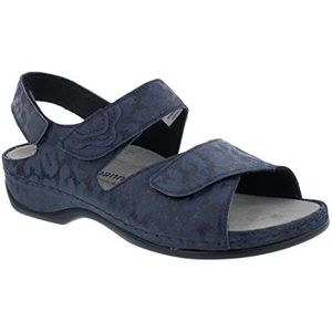 Berkemann Dames Rina sandalen, blauw panter, 40 2/3 EU, blauw panter, 40.5 EU