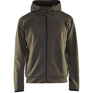 Blakläder 336325264599XXL hoodie maat met ritssluiting in donker-olijfgroen/zwart, XXL