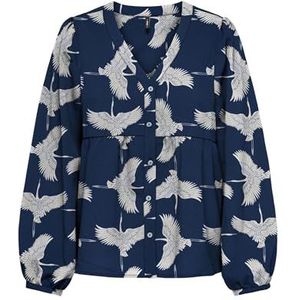 Onlnova Life Elite L/S Ebba Top, blauw, S