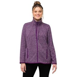 Ulla Popken - Fleece Jas - Donkerlila - Werkjassen