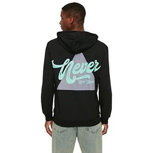 Trendyol Heren TMNAW21SW0474 Sweater, Zwart, XL, Zwart, XL