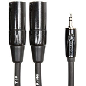 Roland RCC-10-3514 Black Series Balanced interconnect cable—1/8-inch TRS to two XLR male, 5ft/1.5m