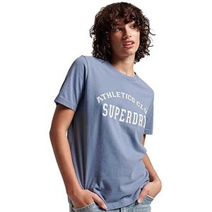 Superdry Vintage Athletic T-shirt voor dames, Blauw (Tidal blue), 36