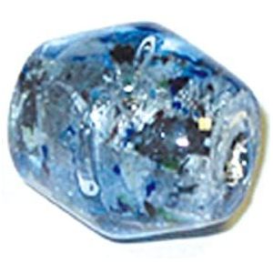 Glazen kralen, transparant, hemelsblauw, 1,4 x 2,0 cm, 500 g, 100 u, ca.