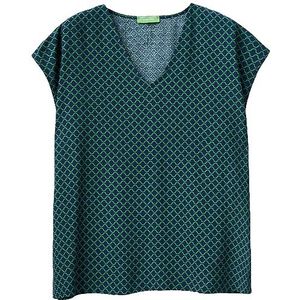 United Colors of Benetton Dameshemd, donkerblauw gestreept 67v, L