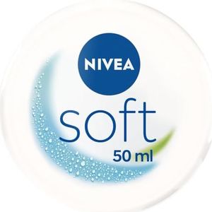 NIVEA Soft verfrissende vochtinbrengende crème, lichte crème met vitamine E en 100% natuurlijke jojoba-olie, snel intrekkende huidcrème voor intensieve hydratatie (50 ml)