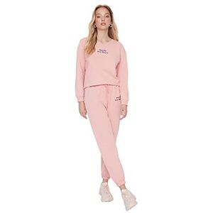 Trendyol Vrouwen Normale taille Skinny fit Jogger Joggingbroek, roze, XS