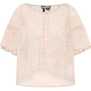YUKA Dames blouseshirt 37326344-YU01, ROSA meerkleurig, L, Roze, meerkleurig., L