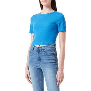 ONLY Onlemra S/S Cropped Top JRS T-shirt, Strong Blue, XL