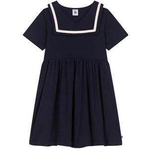 Petit Bateau Jurk met korte mouwen voor meisjes en jongens, Blauw, 3 Jaar