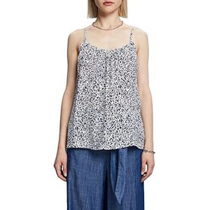 ESPRIT Mouwloze blouse met patroon, 102 / wit 3, M