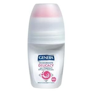 Genera Roll-On Delicacy Deodorant met vitamine E voor de huid, effectief en delicaat, maat 50 ml