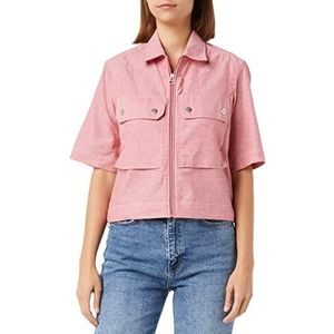 G-STAR RAW Dames 2 Pocket Cropped s Shirt, meerkleurig (pink Ink/Milk D22914-D123-D852), L, meerkleurig (Pink Ink/Milk D22914-d123-d852), L